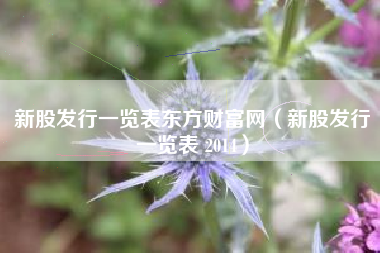 新股发行一览表东方财富网（新股发行一览表 2014）