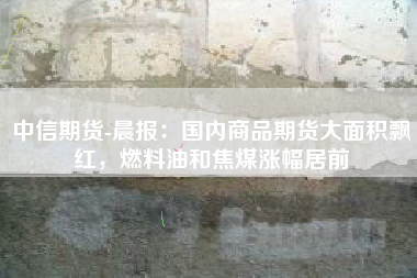 中信期货-晨报：国内商品期货大面积飘红，燃料油和焦煤涨幅居前