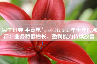 民生证券-平高电气-600312-2025年半年报点评：业务稳健增长，盈利能力持续改善