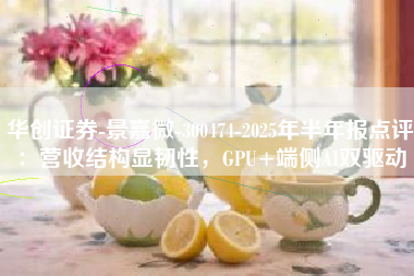 华创证券-景嘉微-300474-2025年半年报点评：营收结构显韧性，GPU+端侧AI双驱动