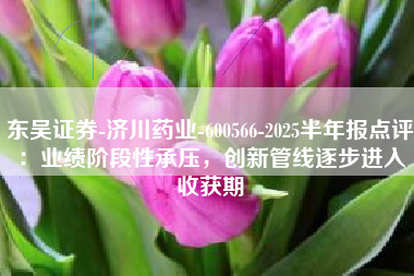 东吴证券-济川药业-600566-2025半年报点评：业绩阶段性承压，创新管线逐步进入收获期