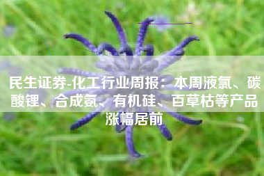 民生证券-化工行业周报：本周液氯、碳酸锂、合成氨、有机硅、百草枯等产品涨幅居前