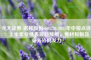 光大证券-诺邦股份-603238-2025年中报点评：上半年业绩表现超预期，卷材和制品业务协同发力