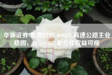华源证券-东莞控股-000828-高速公路主业稳固，2025~2027年分红收益可观