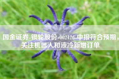 国金证券-银轮股份-002126-中报符合预期，关注机器人和液冷新增订单