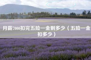 月薪7000扣完五险一金剩多少（五险一金扣多少）