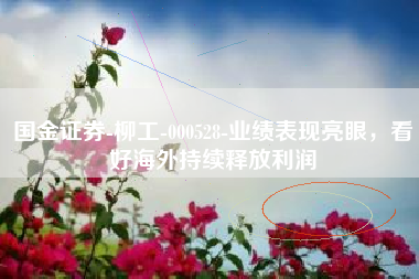 国金证券-柳工-000528-业绩表现亮眼，看好海外持续释放利润