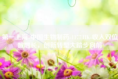 第一上海-中国生物制药-1177.HK-收入双位数增长，创新转型大踏步向前