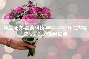 华金证券-晶澳科技-002459-25Q2环比大幅减亏，海外布局提速