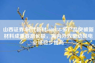 山西证券-时代新材-600458-多产品突破新材料成重要增长极，海内外双驱动风电业绩稳步提高
