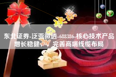 东北证券-泛亚微透-688386-核心技术产品增长稳健，，完善高端线缆布局