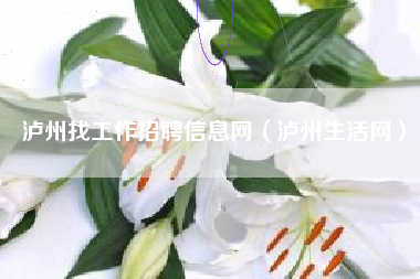 泸州找工作招聘信息网（泸州生活网）