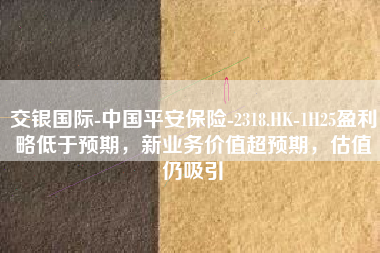 交银国际-中国平安保险-2318.HK-1H25盈利略低于预期，新业务价值超预期，估值仍吸引