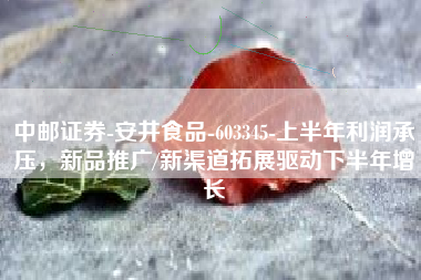 中邮证券-安井食品-603345-上半年利润承压，新品推广/新渠道拓展驱动下半年增长