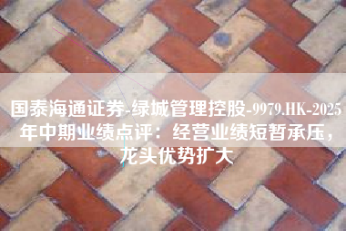 国泰海通证券-绿城管理控股-9979.HK-2025年中期业绩点评：经营业绩短暂承压，龙头优势扩大