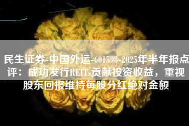 民生证券-中国外运-601598-2025年半年报点评：成功发行REITs贡献投资收益，重视股东回报维持每股分红绝对金额