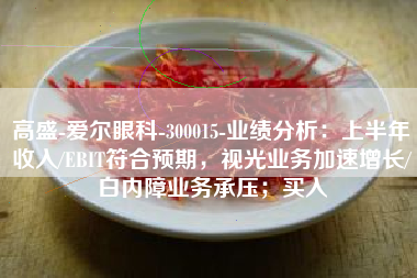 高盛-爱尔眼科-300015-业绩分析：上半年收入/EBIT符合预期，视光业务加速增长/白内障业务承压；买入
