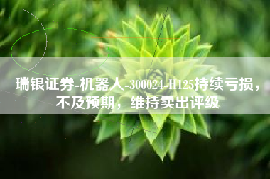 瑞银证券-机器人-300024-H125持续亏损，不及预期，维持卖出评级
