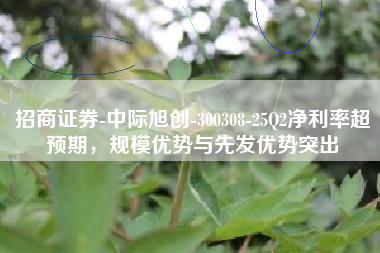 招商证券-中际旭创-300308-25Q2净利率超预期，规模优势与先发优势突出