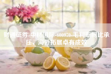 财通证券-中材国际-600970-毛利率同比承压，海外拓展卓有成效