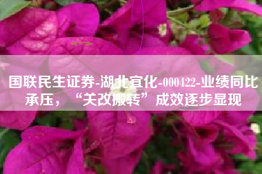 国联民生证券-湖北宜化-000422-业绩同比承压，“关改搬转”成效逐步显现