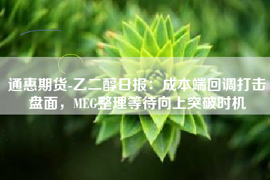 通惠期货-乙二醇日报：成本端回调打击盘面，MEG整理等待向上突破时机