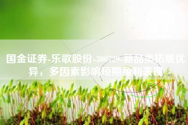 国金证券-乐歌股份-300729-新品类拓展优异，多因素影响短期盈利表现