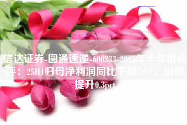 信达证券-圆通速递-600233-2025年半年报点评：25H1归母净利润同比下降7.9%，份额提升0.3pct