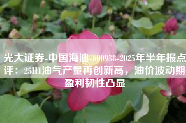 光大证券-中国海油-600938-2025年半年报点评：25H1油气产量再创新高，油价波动期盈利韧性凸显