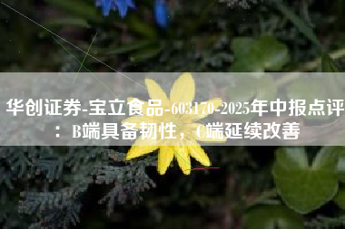 华创证券-宝立食品-603170-2025年中报点评：B端具备韧性，C端延续改善