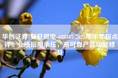 华创证券-复旦微电-688385-2025年半年报点评：业绩短期承压，高可靠产品动能修复