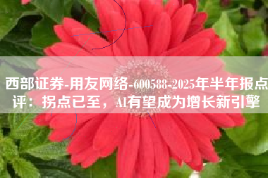西部证券-用友网络-600588-2025年半年报点评：拐点已至，AI有望成为增长新引擎