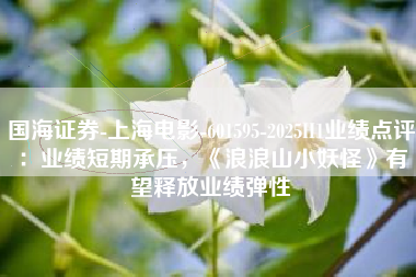 国海证券-上海电影-601595-2025H1业绩点评：业绩短期承压，《浪浪山小妖怪》有望释放业绩弹性