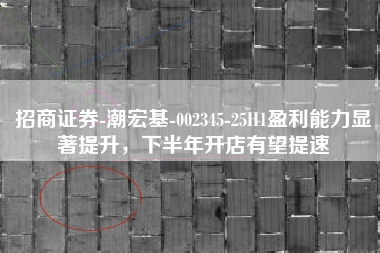 招商证券-潮宏基-002345-25H1盈利能力显著提升，下半年开店有望提速