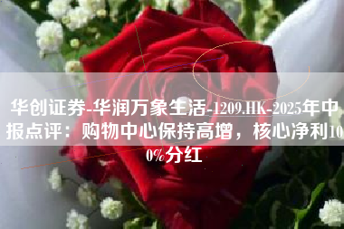 华创证券-华润万象生活-1209.HK-2025年中报点评：购物中心保持高增，核心净利100%分红
