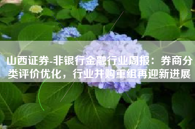 山西证券-非银行金融行业周报：券商分类评价优化，行业并购重组再迎新进展