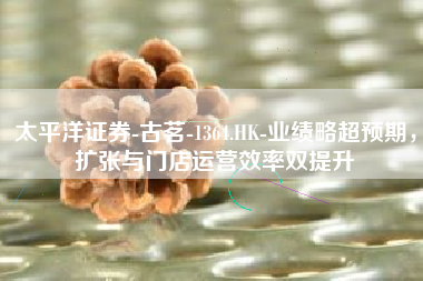 太平洋证券-古茗-1364.HK-业绩略超预期，扩张与门店运营效率双提升