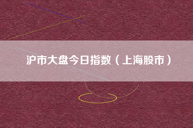 沪市大盘今日指数（上海股市）