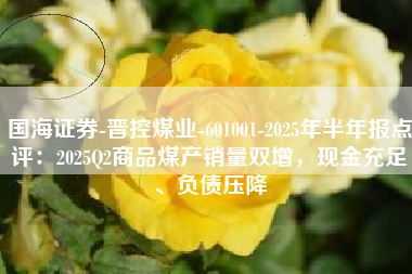 国海证券-晋控煤业-601001-2025年半年报点评：2025Q2商品煤产销量双增，现金充足、负债压降