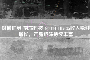 财通证券-南芯科技-688484-1H2025收入稳健增长，产品矩阵持续丰富