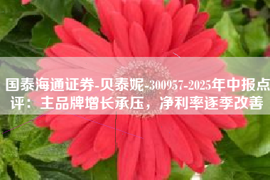 国泰海通证券-贝泰妮-300957-2025年中报点评：主品牌增长承压，净利率逐季改善