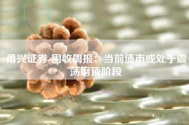 甬兴证券-固收周报：当前债市或处于震荡磨顶阶段