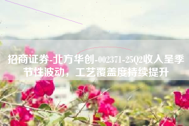 招商证券-北方华创-002371-25Q2收入呈季节性波动，工艺覆盖度持续提升