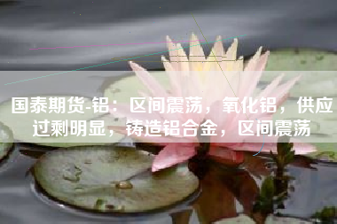 国泰期货-铝：区间震荡，氧化铝，供应过剩明显，铸造铝合金，区间震荡