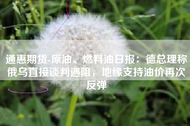 通惠期货-原油、燃料油日报：德总理称俄乌直接谈判遇阻，地缘支持油价再次反弹