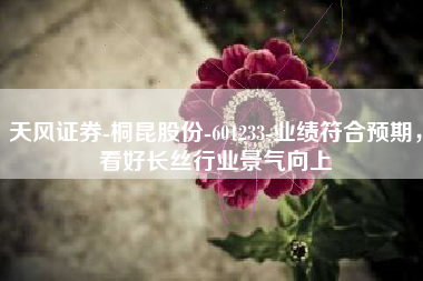 天风证券-桐昆股份-601233-业绩符合预期，看好长丝行业景气向上