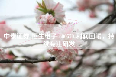 中泰证券-恒生电子-600570-利润回暖，持续专注研发